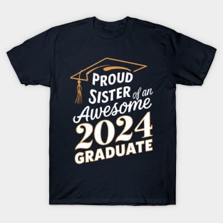 Awesome Graduate 2024 Sister T-Shirt